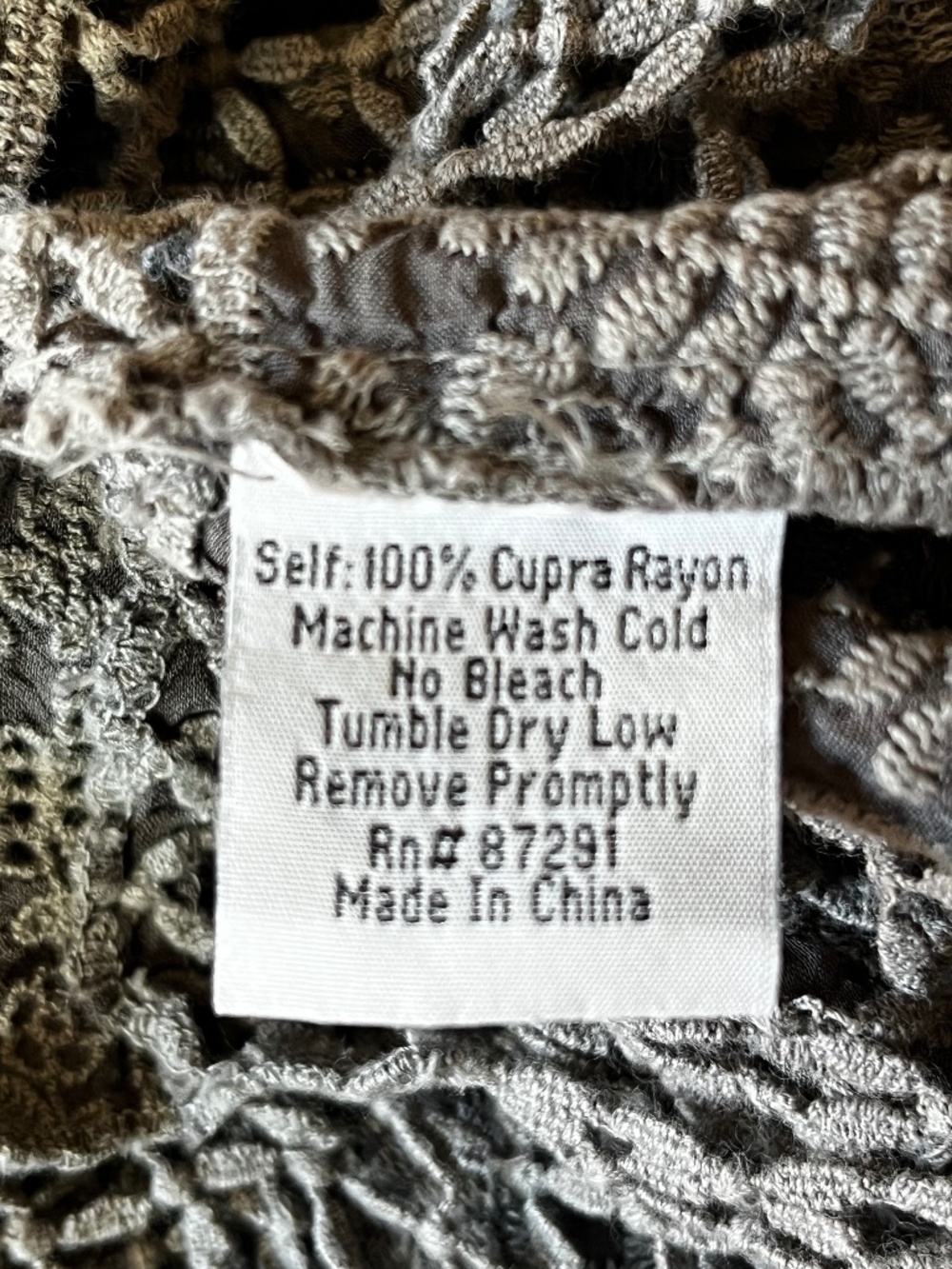 Johnny Was Gray Cupra Rayon Tunic/Jacket Button Down Size Small - Picture 5 of 11